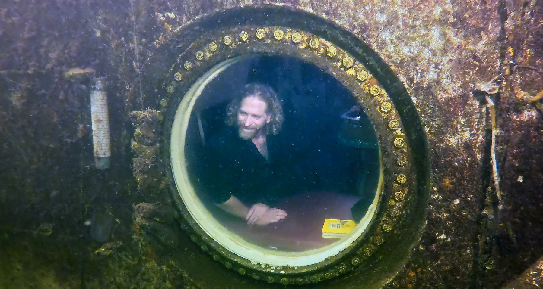 Dr. Joseph Dituri in Jules' Undersea Lodge, Key Largo, FL