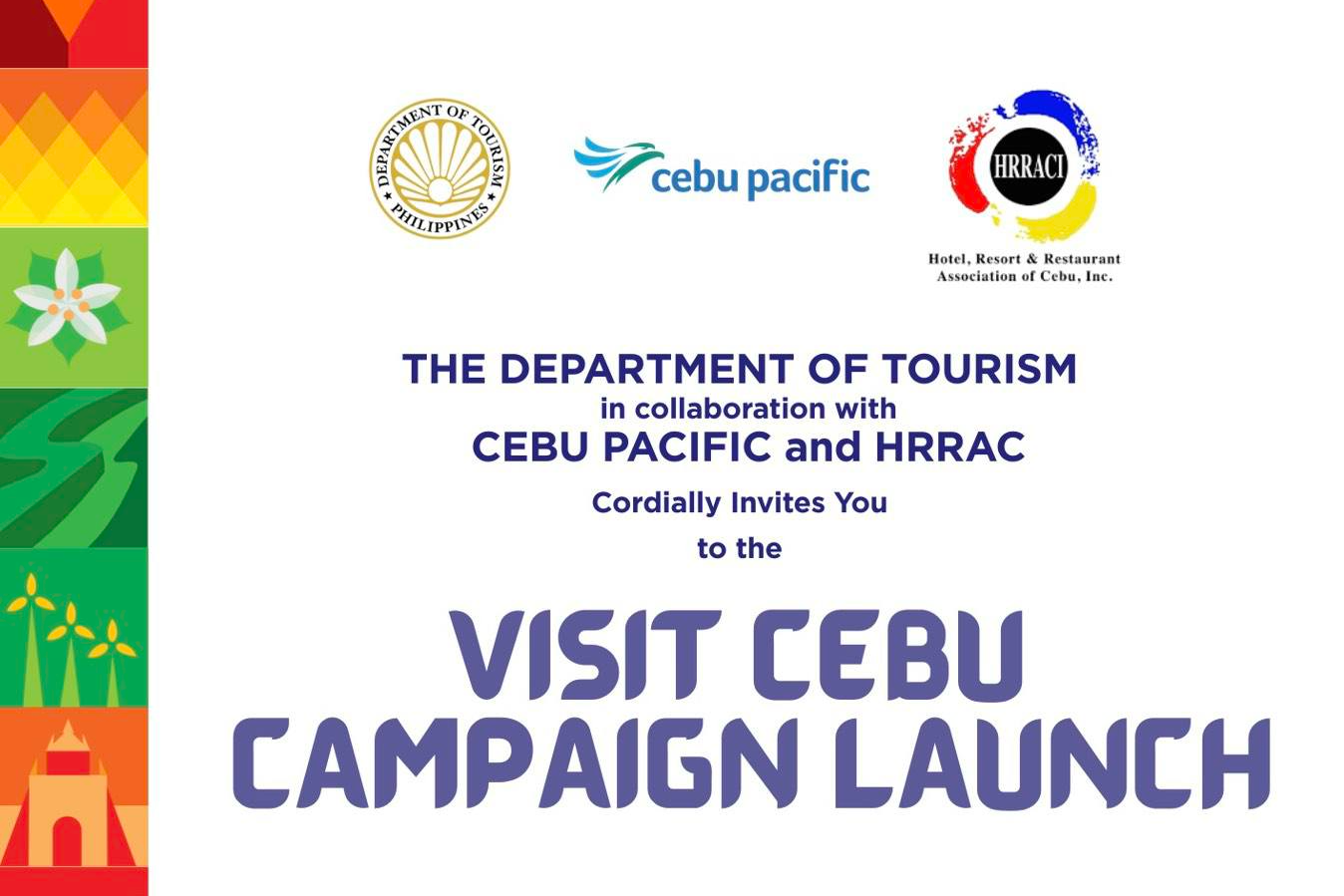 Banner for Visit Cebu Campaign Launch